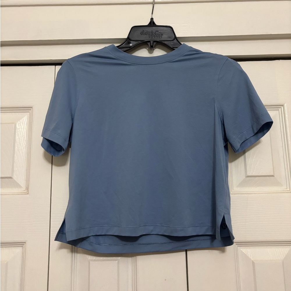 lululemon athletica Slate Blue Short Sleeve Top
